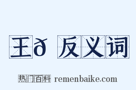 王𠐽反义词是什么意思的图片